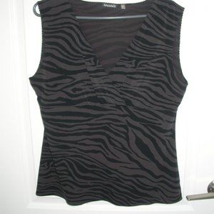 Black/Brown Animal Print Top